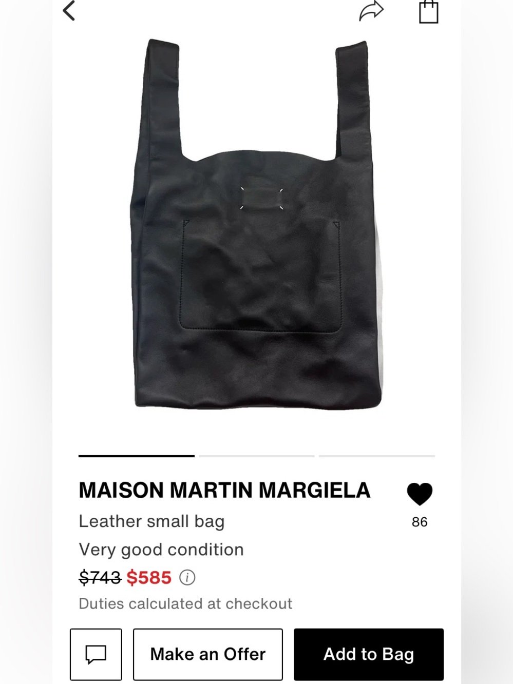 MM6 Maison Margiela tote bag shopper